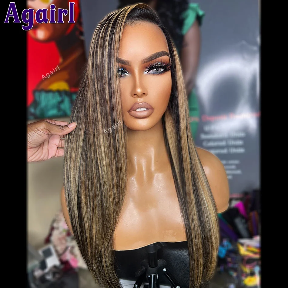 

13x4 Straight Lace Front Wigs Human Hair Highlight Blonde 13x6 Lace Frontal Wigs Remy Hair For Women 200 Density 6X4 Closure Wig