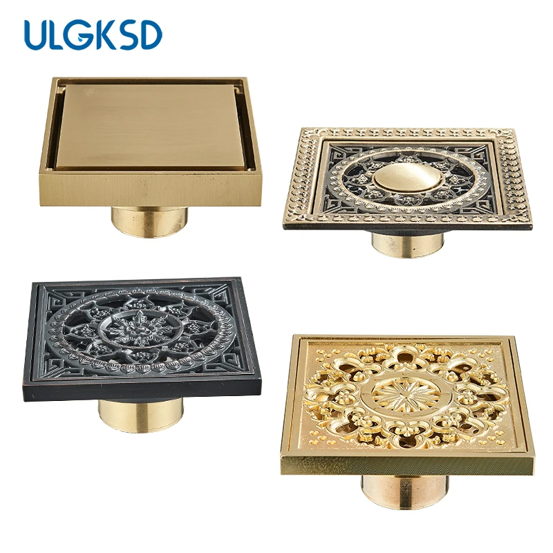 Ulgksd ชั้นท่อระบายน้ำสแควร์กำจัดกลิ่นโค้งปก4นิ้วชั้นท่อระบายน้ำกรองใช้สำหรับห้องน้ำห้องอาบน้ำฝักบัวห้องโดยสารตะแกรงอ่างดัก 1