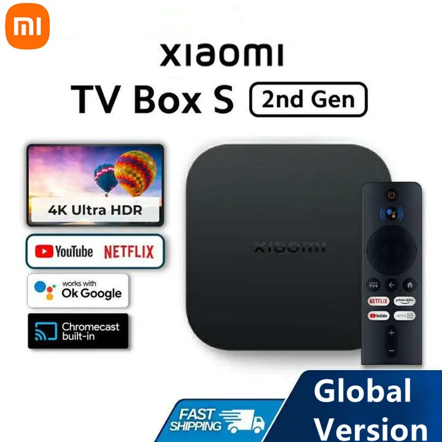Global Version Xiaomi Mi TV Box S 2nd Gen 4K Ultra-HD Media Player  Quad-core Processor Dolby Vision HDR10+ Google Assistant - AliExpress