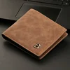 New Retro Men Short Wallet with Zipper Coin Bag Men Leather Wallet Small Money Purse Design Top Men Thin Wallet with Coin Bag 1