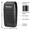 Kemei Rechargeable Cordless Shaver for Men Twin Blade Reciprocating Beard Razor Face Care Multifunction Strong Trimmer  KM-1102 5