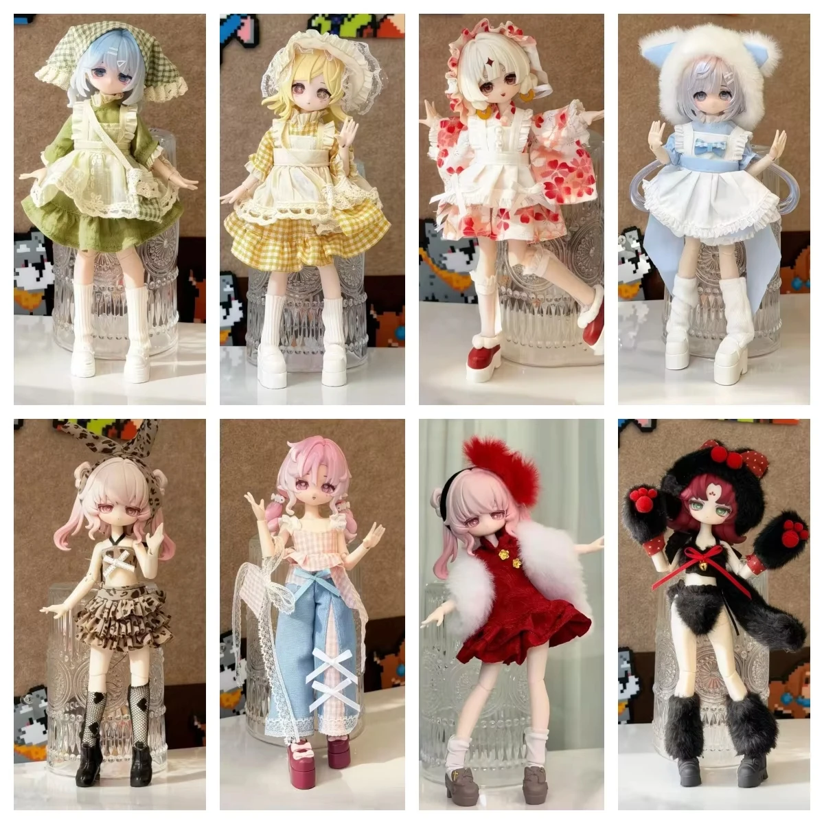 Charming Maid Dress - Sweet Spring Summer Doll Costume (1/8, 1/12 Size)