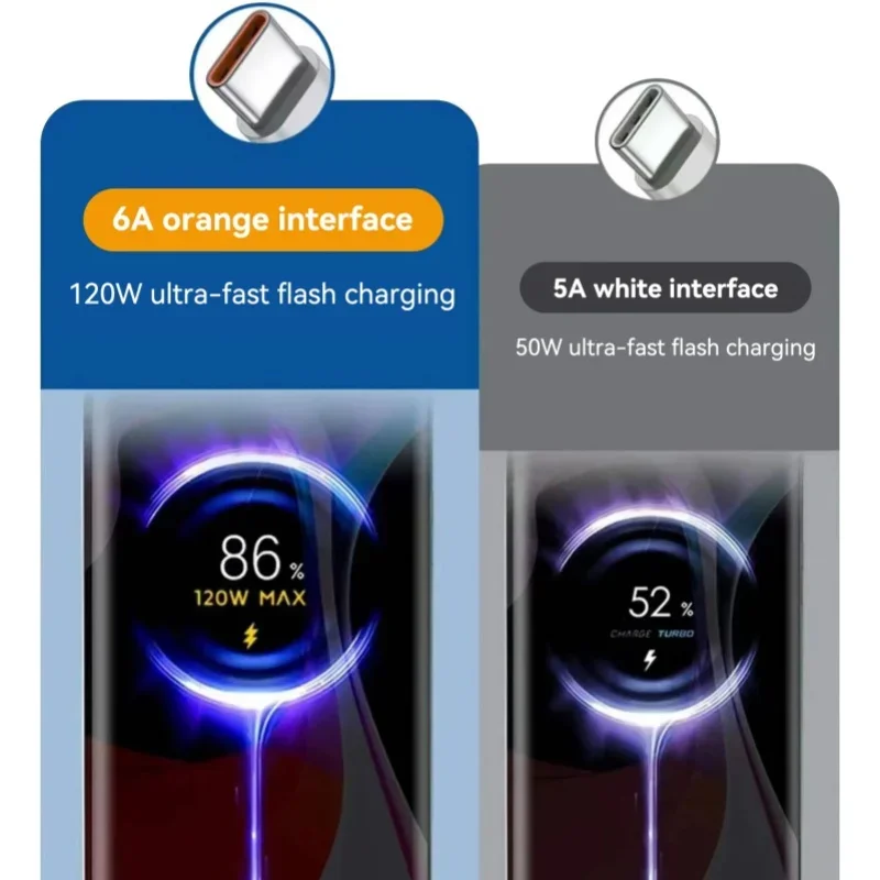 USB C Type C 67W L Bend Data Cord Fast Charging 120W Original 90 Degree Date Line 1M/1.8M 6A Elbow Fast Charging Cable