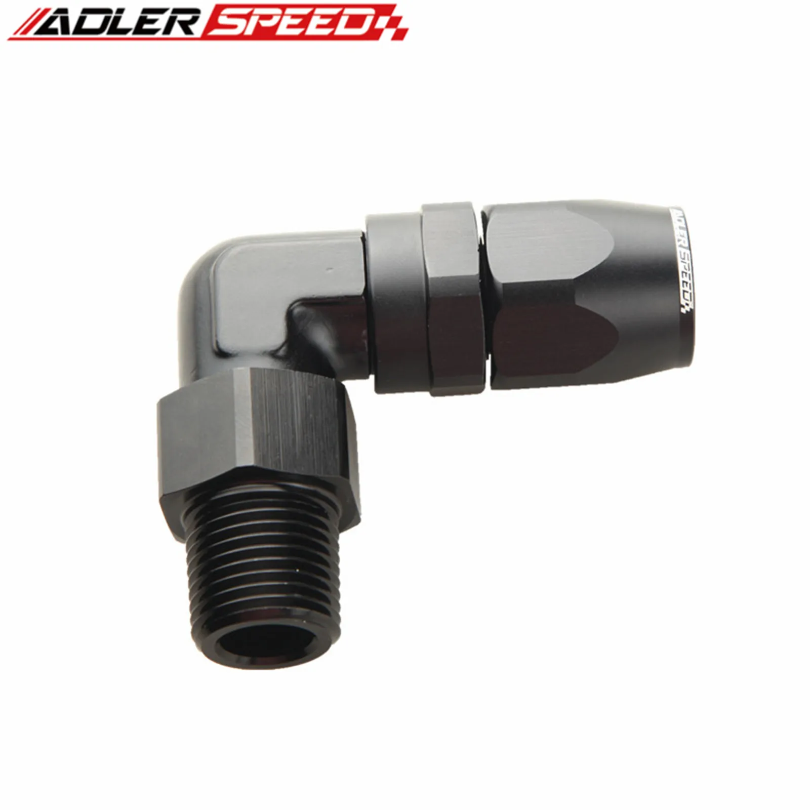 ADLERSPEED -6 AN AN6 1/8 NPT 직선/45도/90도 회전 호스 엔드 피팅 어댑터 알루미늄