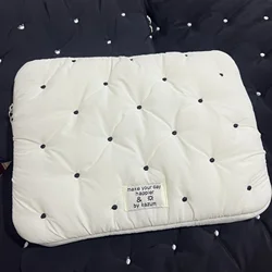 Laptop & Tablet Puffy Sleeve Case - Soft Protective Pouch (13 - 16 Inch) for 13 - 14inch (White)