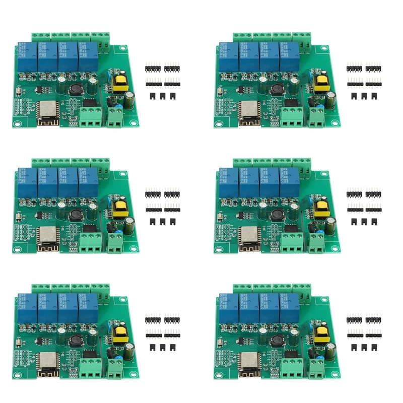 wireless-wifi-development-board-para-arduino-modulo-de-rele-4-canais-fonte-de-alimentacao-esp8266-esp-12f-ac-dc-5v-8-80v-6x