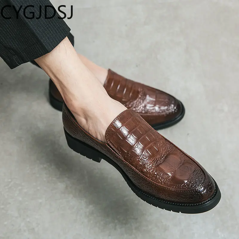 

Туфли мужские без шнуровки, итальянские оксфорды, офисные повседневные Формальные туфли для мужчин, деловой костюм, лоферы, роскошные мужские туфли, 2024