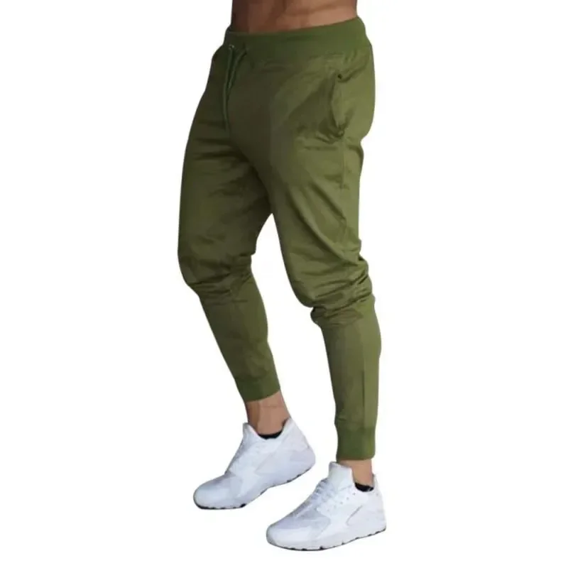 

new Hot sale solid casual Mens Casual Slim Fit Tracksuit Sports Solid Male Gym Cotton Skinny Joggers Sweat Casual Pants Trousers