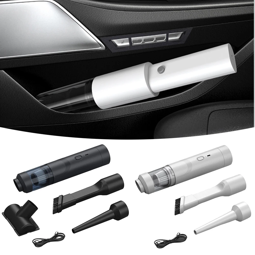 Cordless Car Vacuum Handheld Car Cleaner Automobile Maintenance 36.8*6.5*3.5cm One-Handed Operation 100W Power