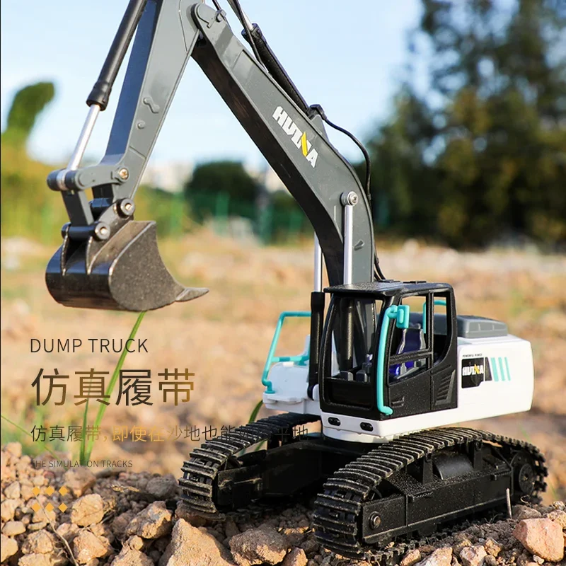 Huina 장난감 Rc 굴삭기 9 패스 리모컨 덤프 트럭, 어린이 장난감 굴삭기 리모컨 엔지니어링 차량