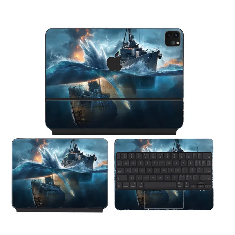 DIY 3D Print Vinyl Decal Sticker Skin Cover For Magic Keyboard Folio For Ipad Pro 11 12.9 inch Protector Film