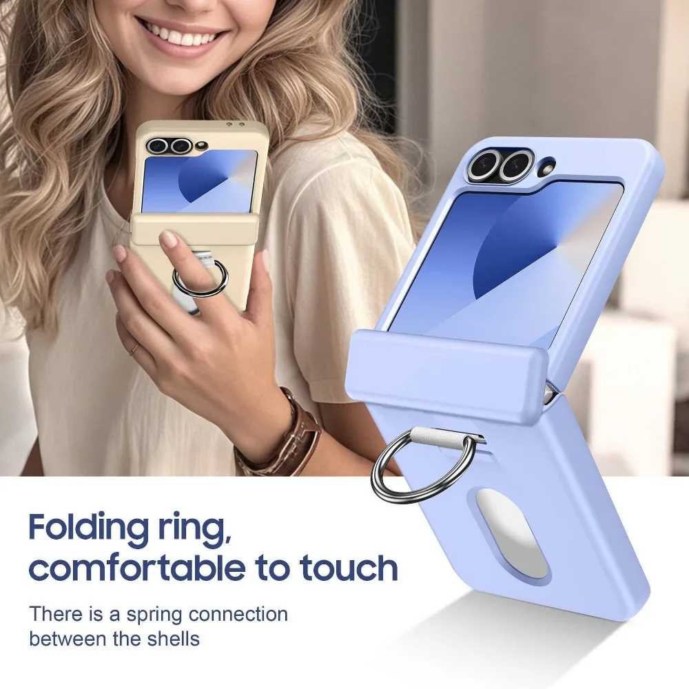 Luxury Ring Holder Card Slot Matte Wallet Case - Hard Shockproof Cover