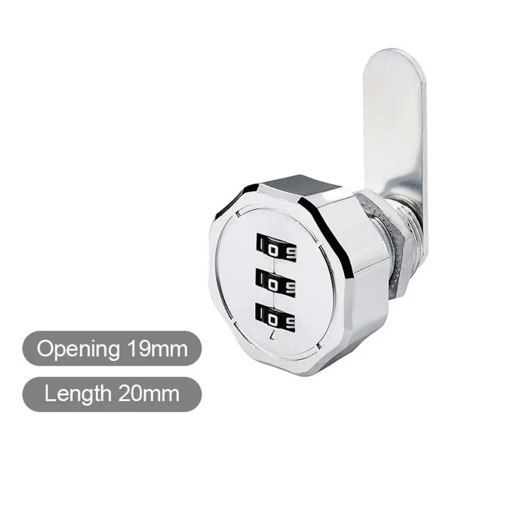 3 דיגיטלי קוד מנעול ארון מגירת קבינט תיבת דואר הלבשה סיסמא ריהוט נגד גניבת אבטחת אבץ סגסוגת נעילה