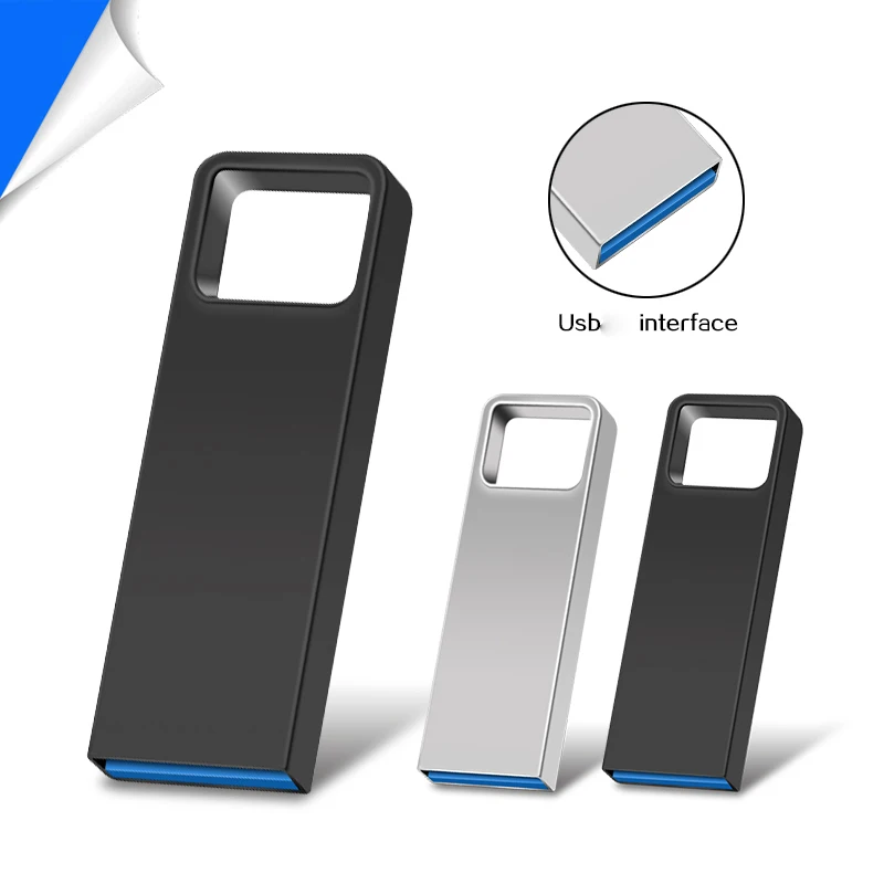 thumbnail image 1 of Memoria USB 2.0 de metal, memoria USB de 128 GB, memoria USB de 64/32/16/8 GB, memoria USB de alta velocidad, memoria USB, 1 of 5