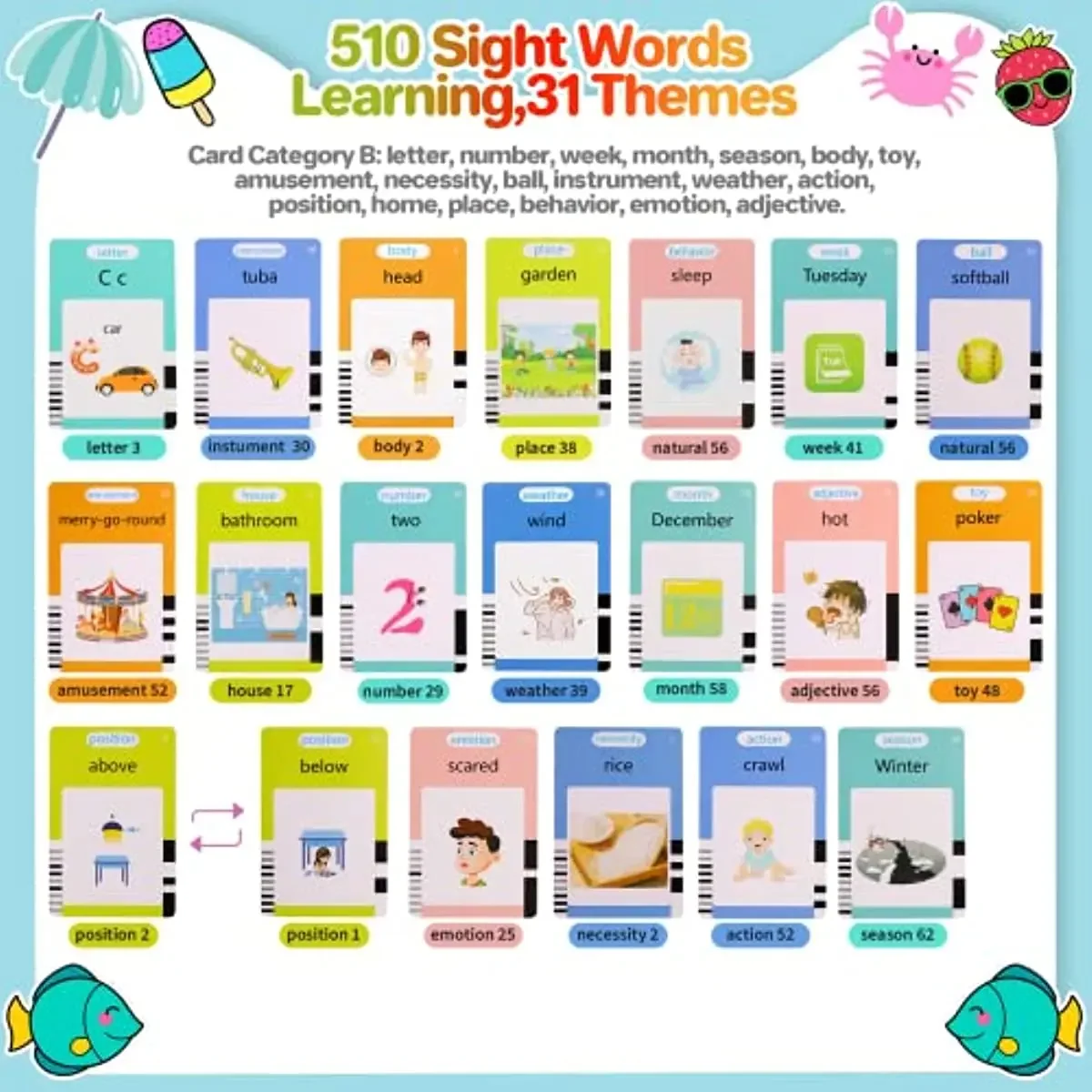 Learning Machine for Kid Talking Flash Cards Kindergarten Kids Language Electronic Audio Book Learn English Words Toys 5