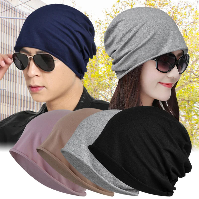 봄 여름 코튼 Headscarf 여성 통기성 민소매 단일 레이어 커버 머리 모자 남자 가장자리 웨이브 수면 모자