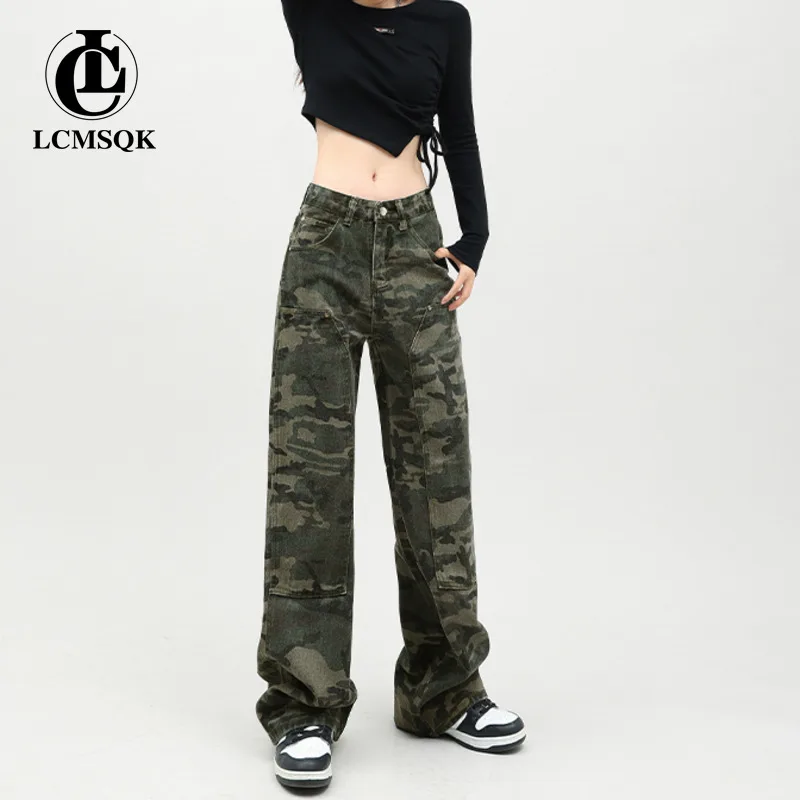 

Streetwear Women's Jeans Woman High Waist Korean Fashion Vintage Clothes Straight Leg Jeans Denim Female Clothing Y2k Pants