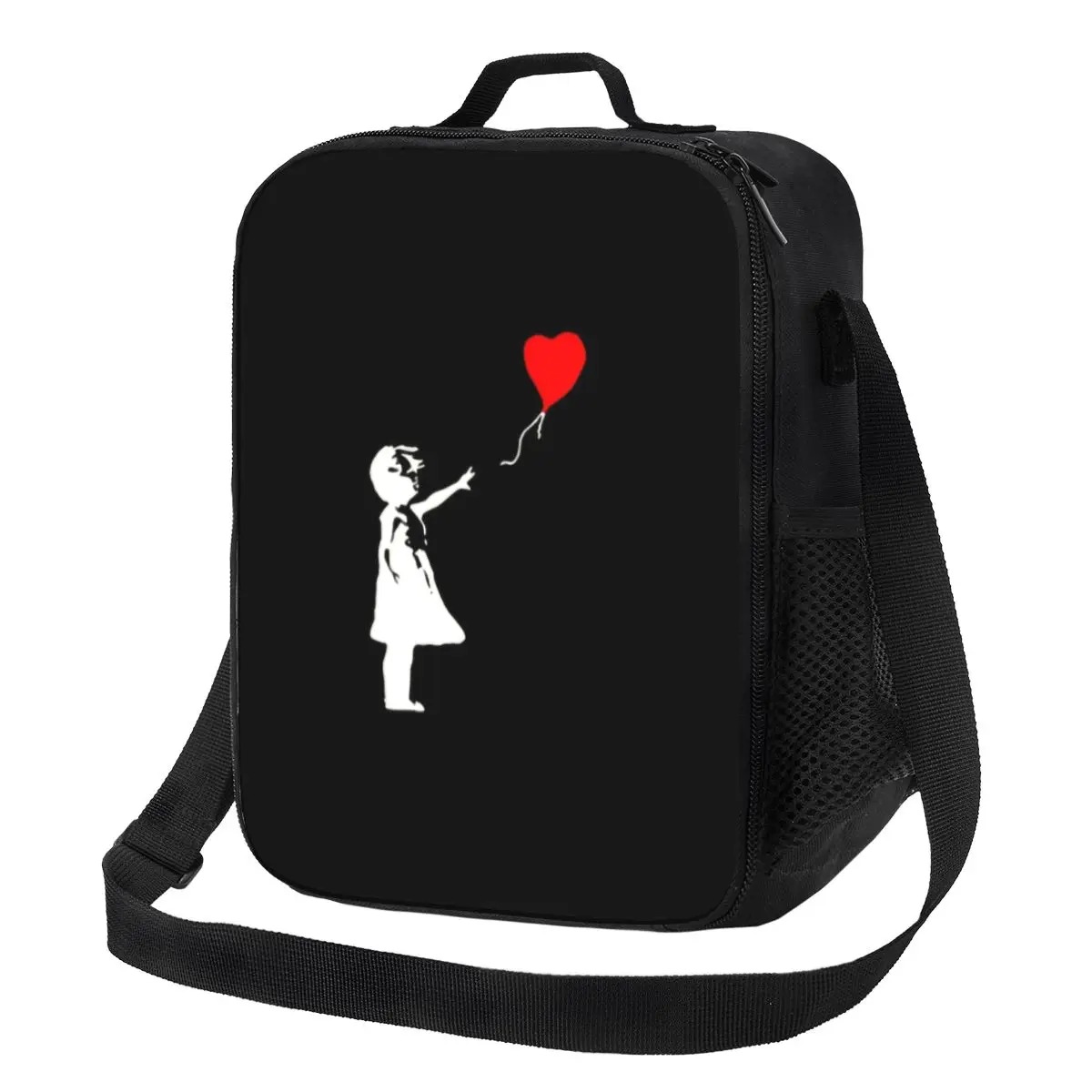 

Banksy's Balloon Girl Insulated Lunch Bag for Women Banksy World Peace Thermal Cooler Lunch Tote Kids School Children