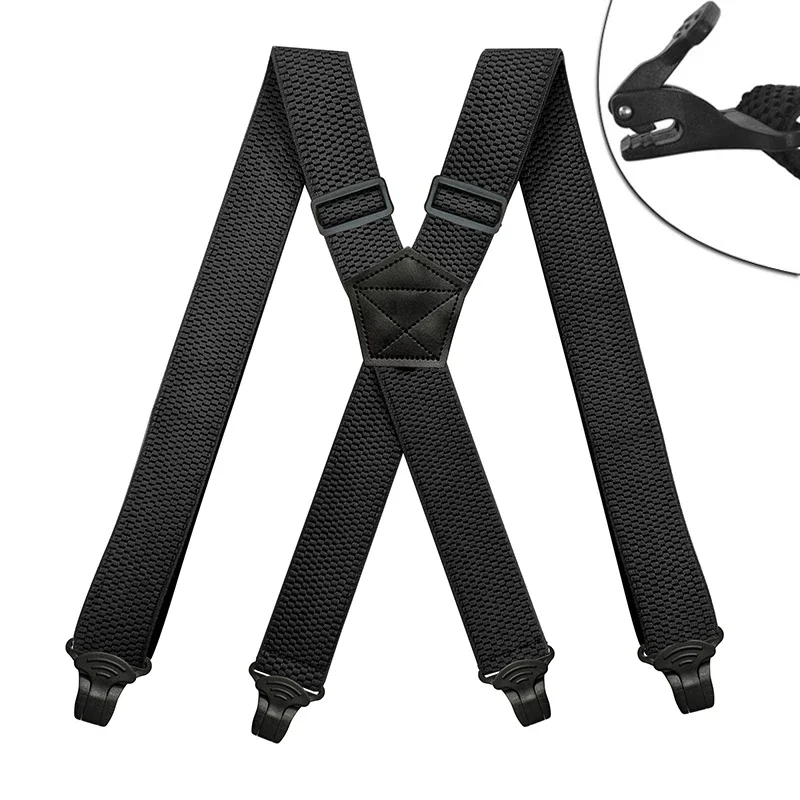 

1Pc 3.8*120cm Men's Suspender Adult 4 Clips Mens Suspenders X Type Elastic Adjustable Strap Wide Braces Work Male Jockstrap