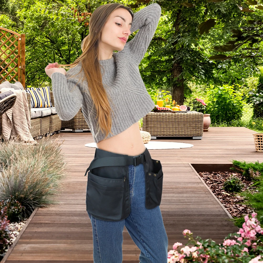 Portable Belt Bag Adjustable Waist Tool Pouch Bag Multi-function Electrician Carpenter Tool Bag for Gardening Plumbing Woodwork