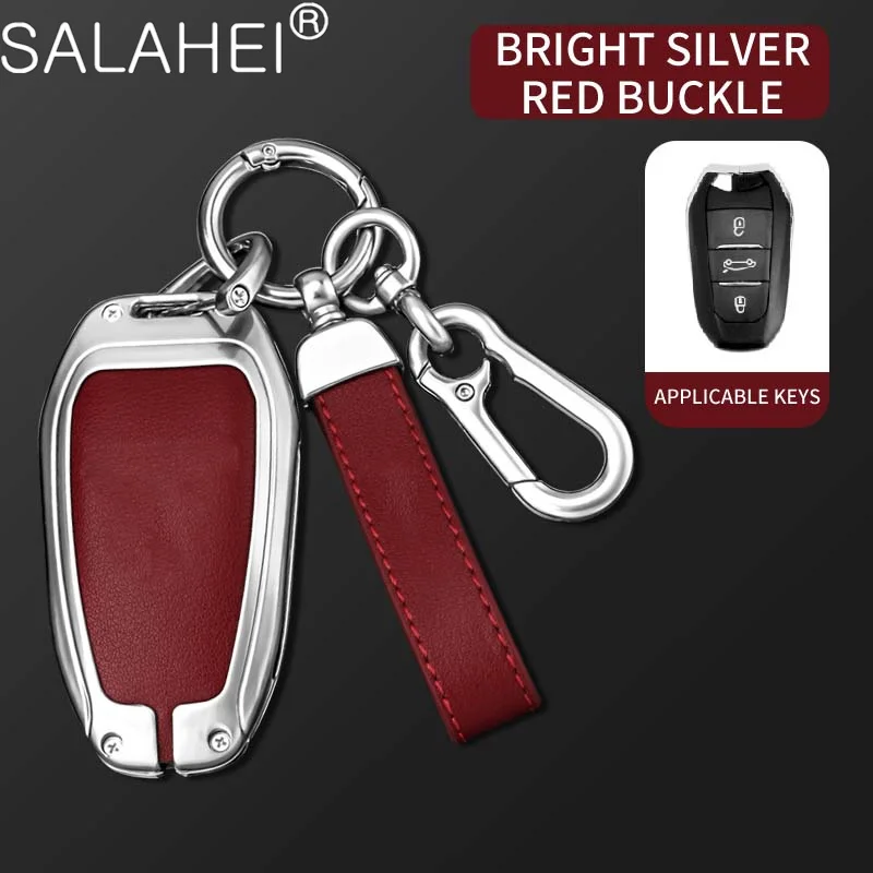 Car Smart Remote Key Fob Case Cover Protector Holder Shell Per Peugeot 208 308 408 508 2008 3008 4008 5008 Accessori Portachiavi