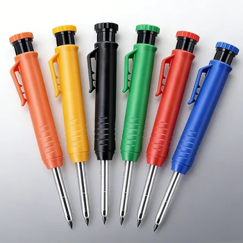 Set di 6 Matite Meccaniche per Disegno e Marcatura, Matita da Carpentiere con Punta Lunga 2,8mm, Adatta per Lavori Edili