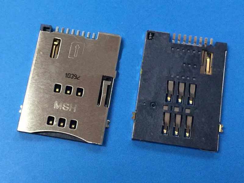 

100PCS/ 47553-1001 SIM self-ejection card holder 8-pin 8P 2-pin self-ejection card holder SIM card slot