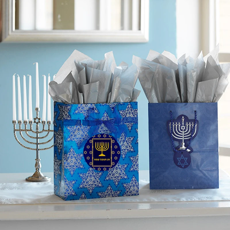 Hanukkah Gifts For Wife Happy Hanukkah Labels Sealing Sticker
