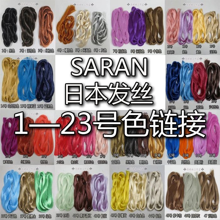 

Japan Saran High Quality Length 100cm Candy Color Doll Hair Wig Accessories DIY Hand Toy Ob BJD Bitsu Azone Doll Soft Hair Wig