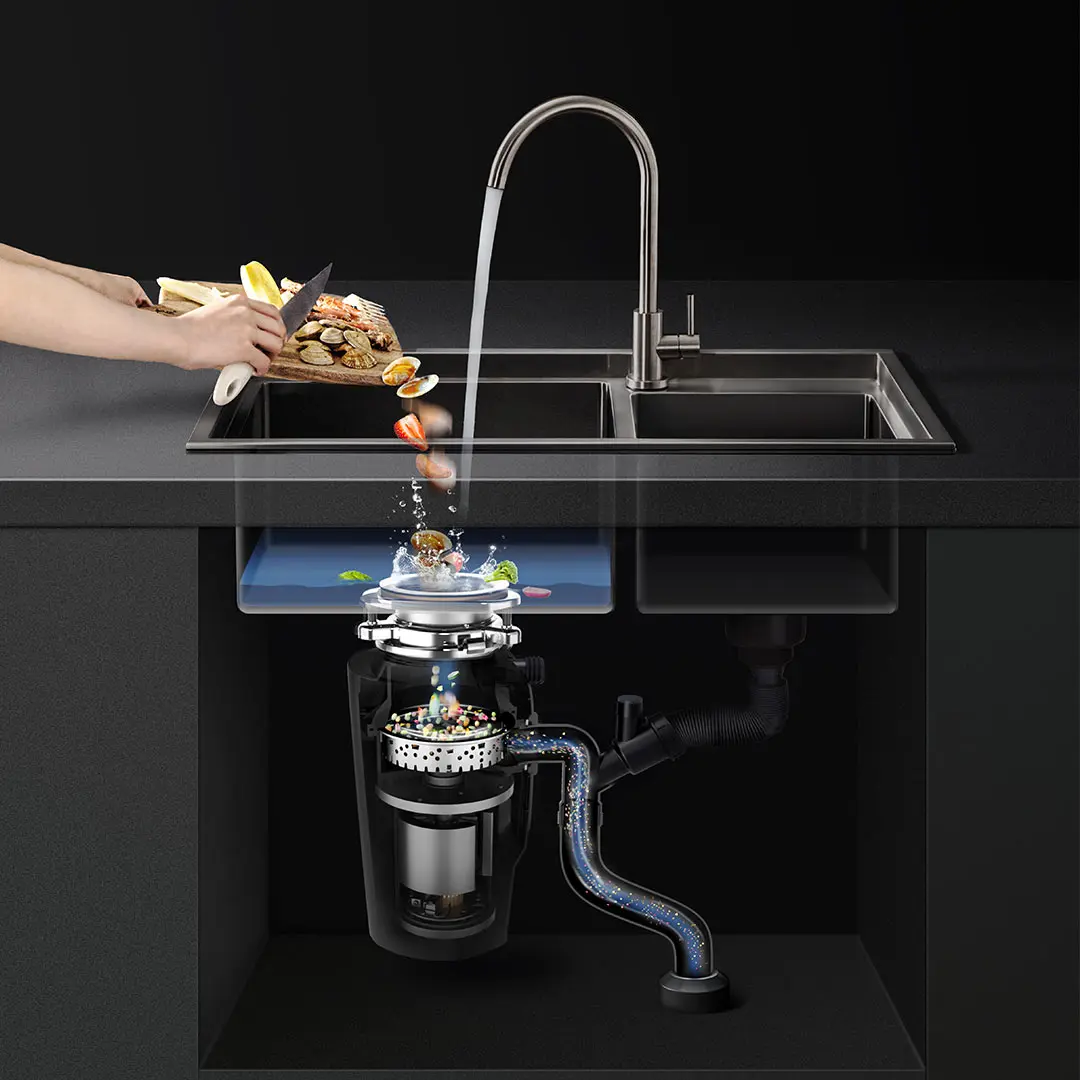 Viomi Kitchen Waste Disposer (Exclusive Edition) VXRD-02 One-Click Cmashing Of Bones Antibacterial Rate＞99.99% Mute Low Noise