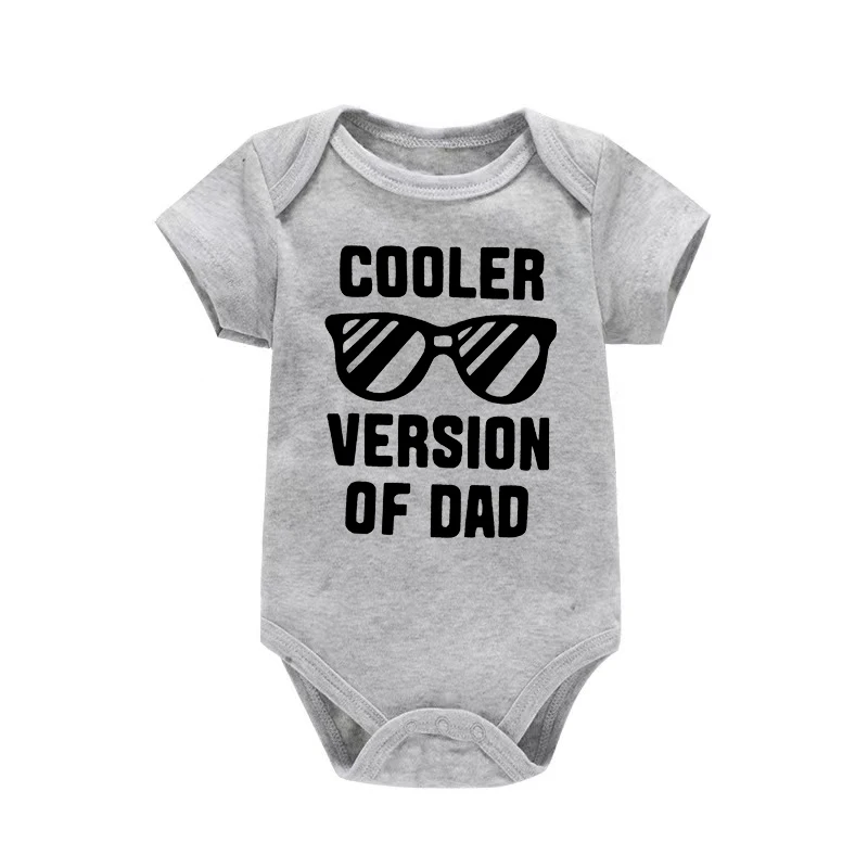 תינוק מצחיק בנים בנות בגדים מכתב אבא אות משקפי שמש onesie קיץ צוות נוח הצוואר התינוק romper