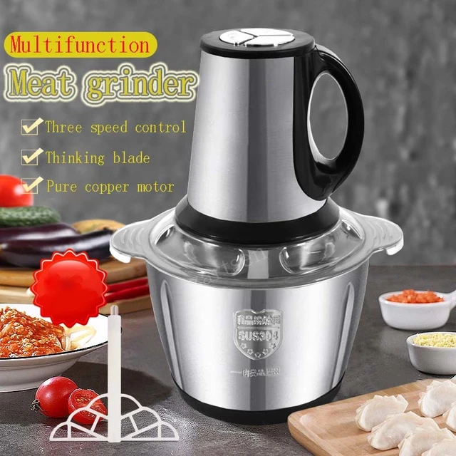 304 Stainless Steel Electric Chopper Meat Grinder Mincer Food Processor  Slicer Vegetable Food Chopper Meat Slicer Machine - Meat Grinders -  AliExpress