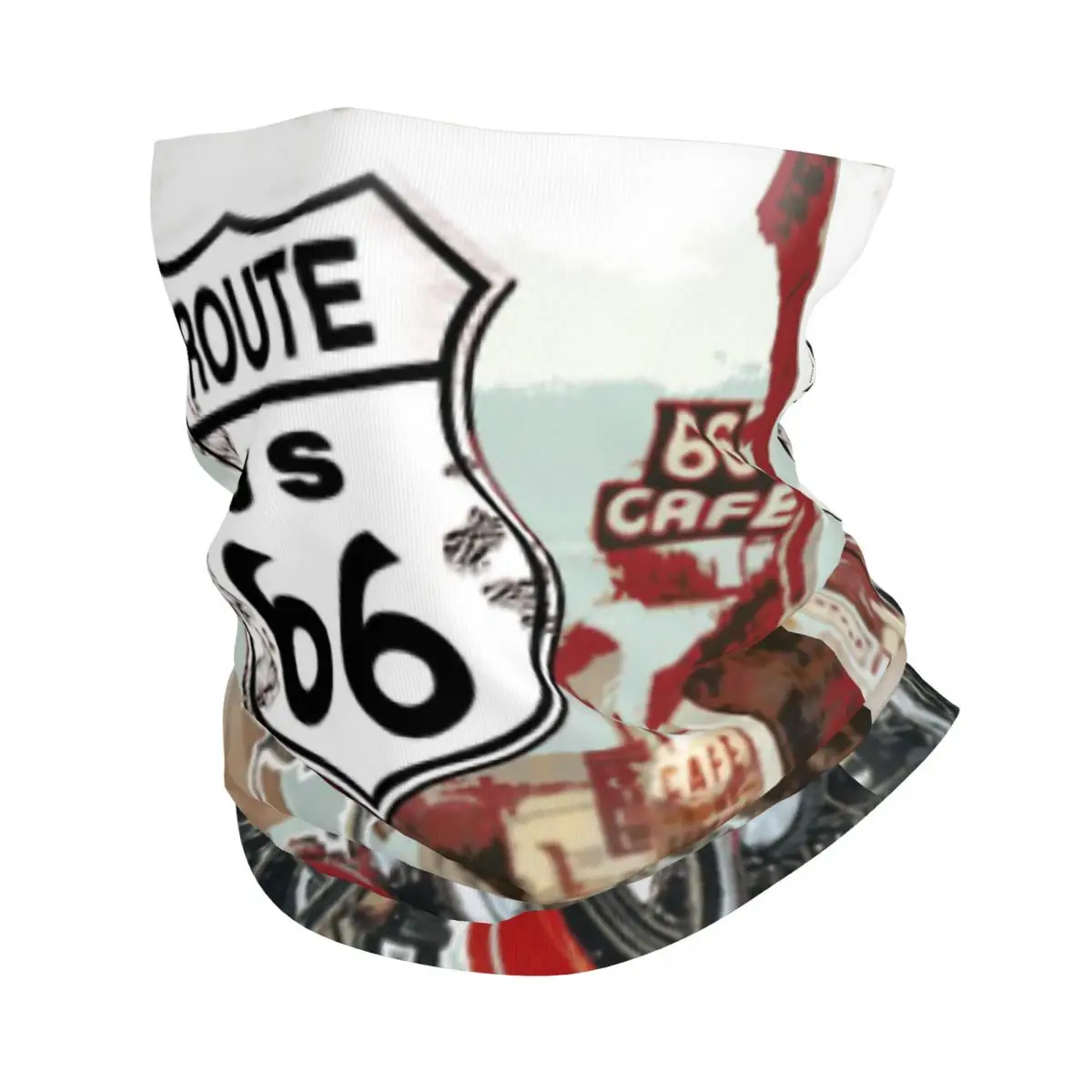 

Route 66 Vintage 66 Route Bandana Neck Cover Motocross Wrap Scarf Cycling Face Mask Hiking Unisex Adult Windproof