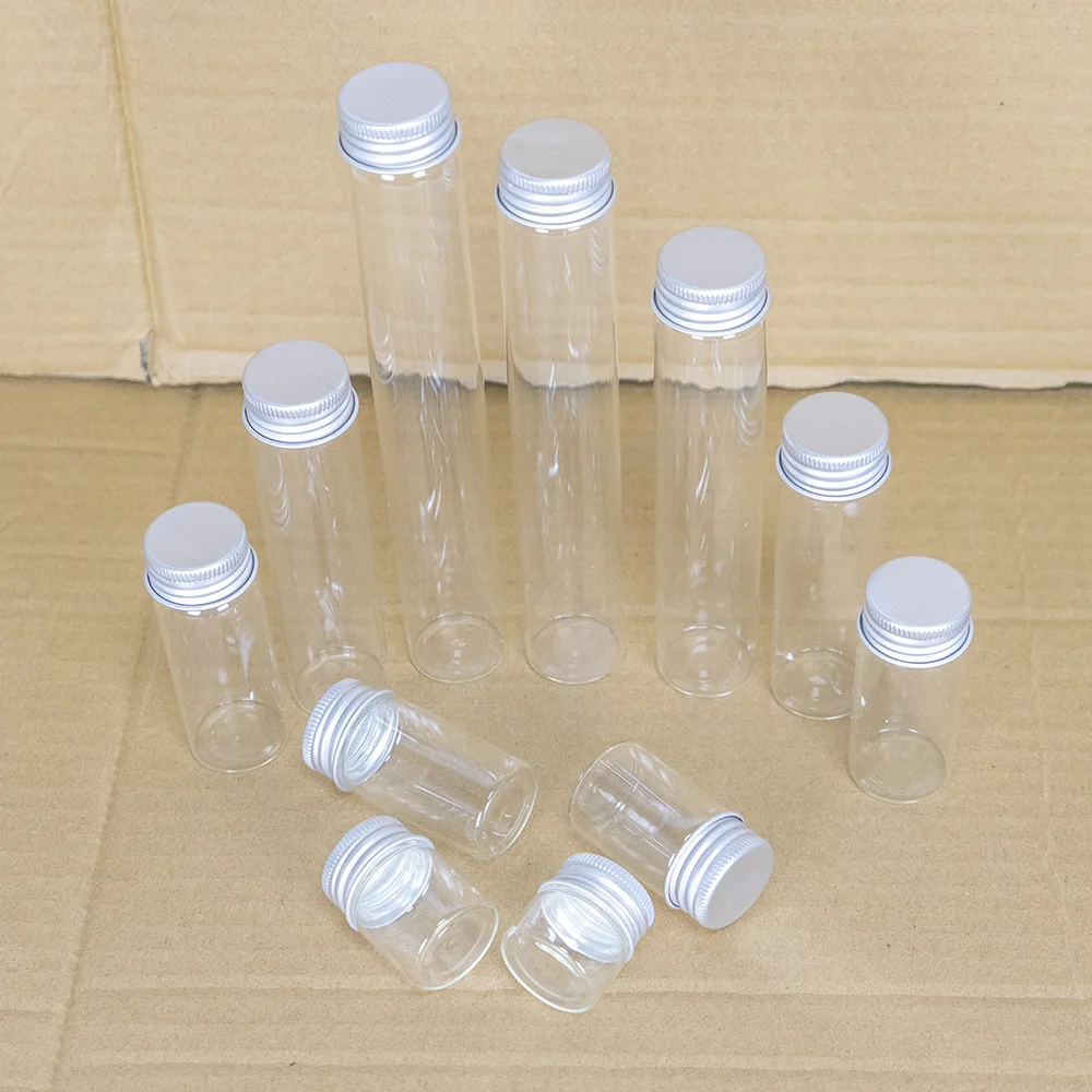 50Pcs Jewelry Ornaments Bottles Craft Vials Customized Wedding Holiday Present Jars Empty Glass Container 50pcs empty glass container craft vials customized wedding holiday present jars jewelry ornaments corks bottles