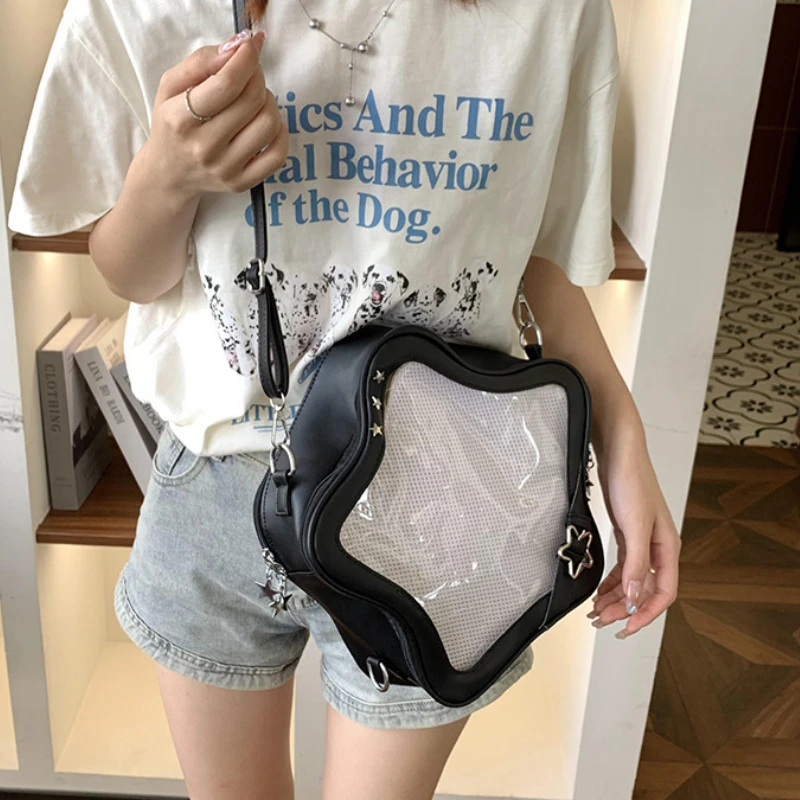 New Ita Bag Backpacks 2025 Popular Transparent School Bag for Women Sweet Chic Star Crossbody Bag Display Autumn Bolsa Сумка 5