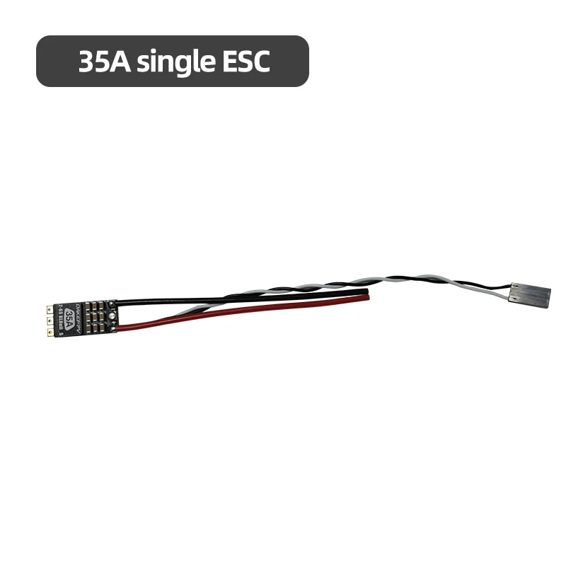 Ensemble ESC 35A/45A et panneau de distribution monté sur un drone FPV, prêt pour le vol.