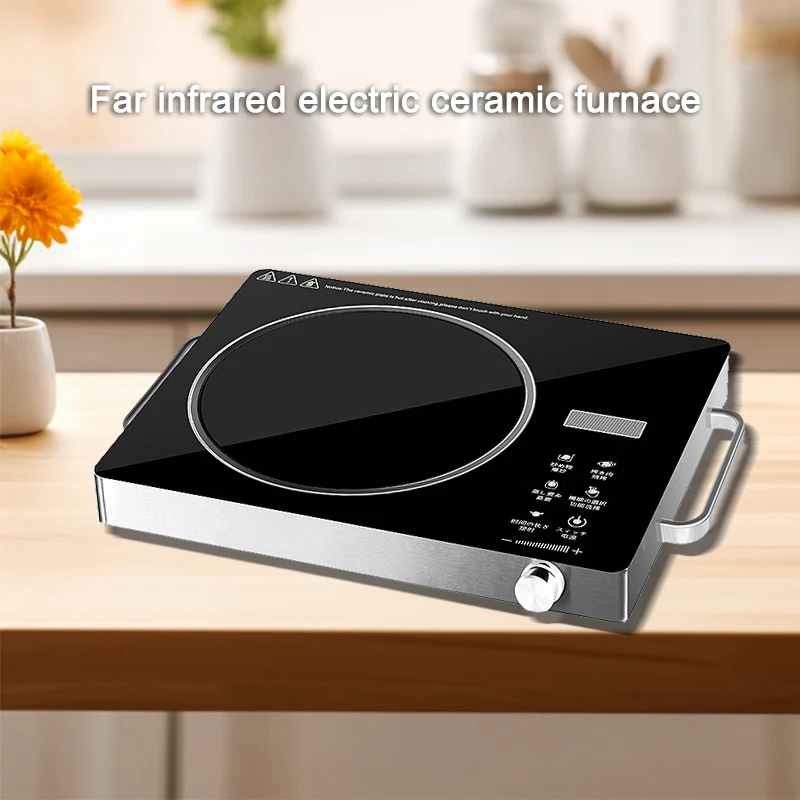 110V/220V Intelligent Induction Cooker 2200W High Power Electric Ceramic Cooker Touch Adjustable Temperature Electric Tea Stove