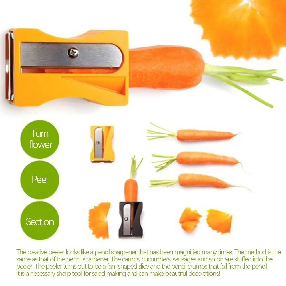 2PCSColorRandomVegetableCarrotCucumberSharpenerPeelerKitchen