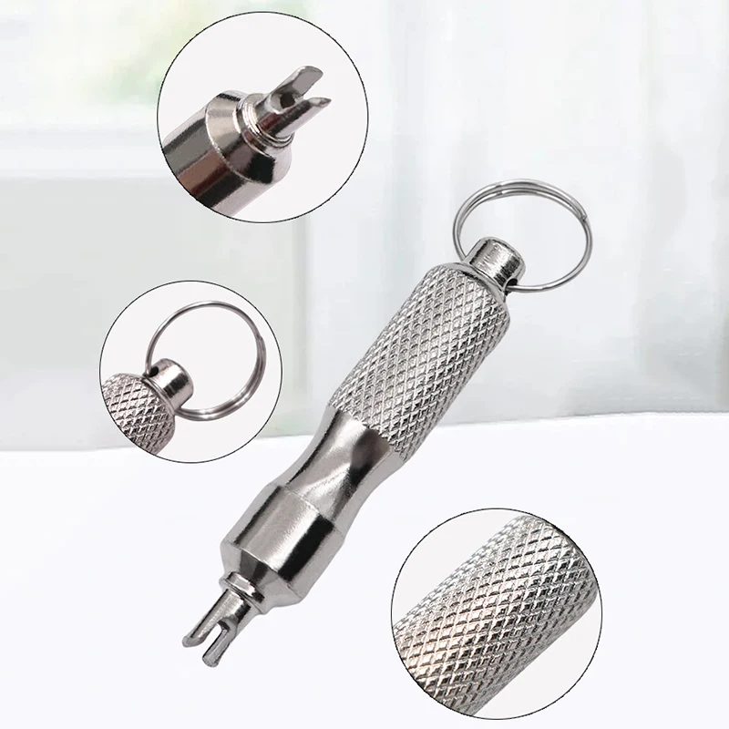 Universal Tire Repair Screwdriver Stainless Steel Antirust Tire Screws Valve Wrench Repair Tools For Car Motorcycle