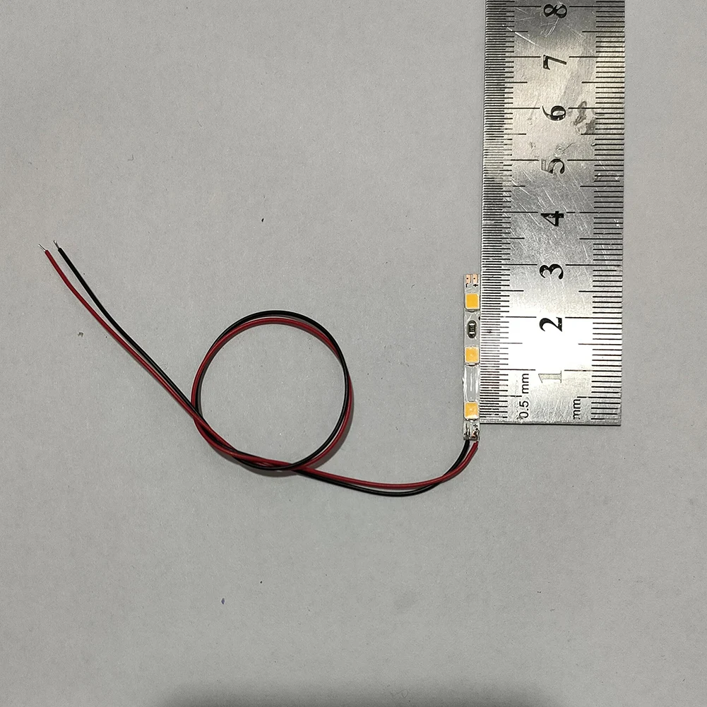 15pcs Pre Wired White Strip Led LED Light Self-Adhesive Flexible 12V ~ 18V 20 CM Model Railroad Track Side Accessories