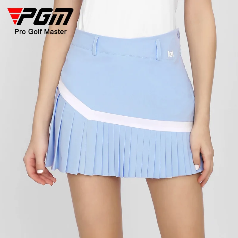 

PGM Women's Golf Sports Short Skirt Summer Breathable Underpants Half A-line Pleated Skirt QZ089