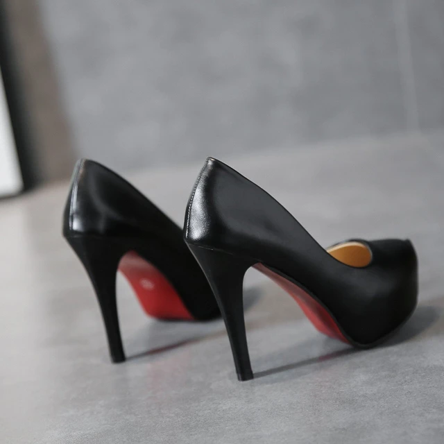 Women Shoes Red Sole High Heels Sexy Pointed Toe Red Sole 12cm Pumps  Wedding Dress Shoes Nude Black Color Red Bottom High Heels - Pumps -  AliExpress