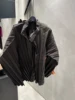 Miyake Pleated Men's Clothes Designer Style Zipper Button Pleated Stand Collar Jacket 5