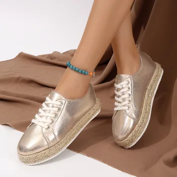 린넨 바닥 레이스업 스니커즈 싱글 슈즈, 여성 플랫폼 골드 로우 탑 통기성 보드 슈즈, 캐주얼 가황 신발 운동화 여성신발 여성운동화 여성 신발 스니커즈 운동화 여자 여성구두 통굽 로퍼 여성스니커즈 플랫슈즈 통굽운동화 스니커즈 여성여성단화 여자구두 테니스 여성보트슈즈 스니커즈 여성화 여성키높이운동화 여성화 통굽 신발 여성등산화 모카신 키높이신발 여성 플랫폼 운동화 여성신발 캐주얼 여자 구두