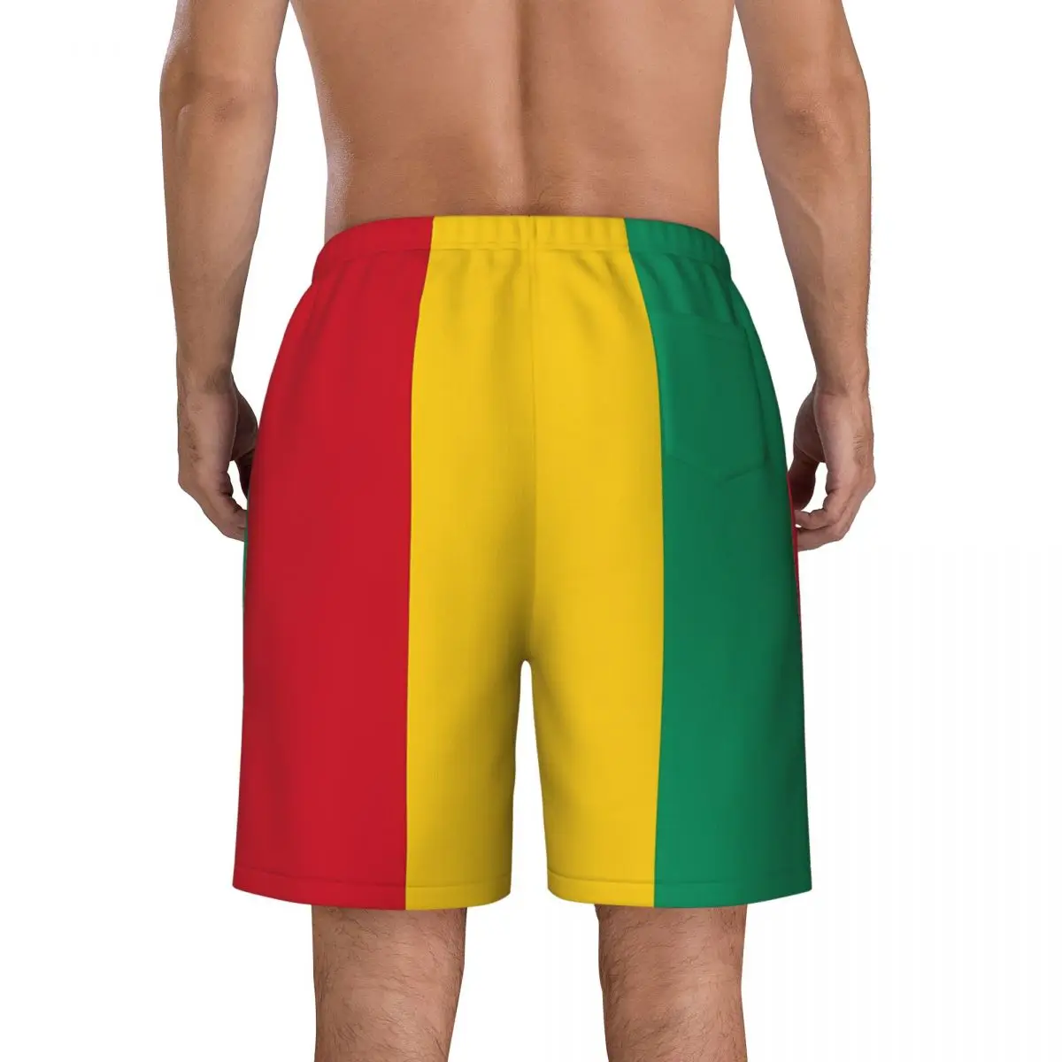 Jamaican Lion Flag Gym Shorts Summer Cool Printing Classic Beach Shorts Male Sports Surf Breathable Custom DIY Beach Trunks 3