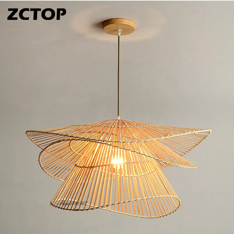 

Creative Handmade Rattan Pendant Lamps Vintage Pendant Lights Restaurant Dining Room Suspension Luminaire Decor Art Chandeliers