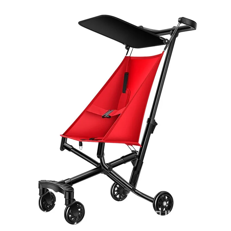 New Net Pocket Little Tiger Aluminum Alloy Lightweight Folding Baby Stroller Simple Boarding Carreola Para el Bebe