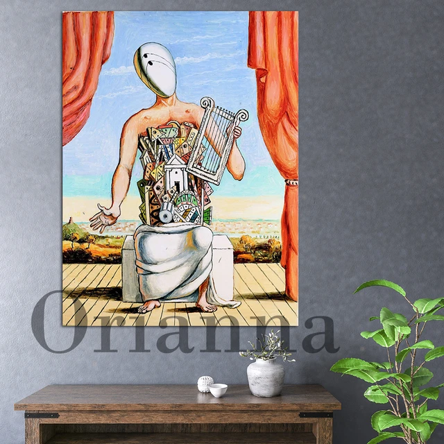 Mid Century Giorgio De Chirico Solitary Orpheus 1973 • Modern Wall Art  Prints Posters Nordic Home Living Room Decor Painting - AliExpress