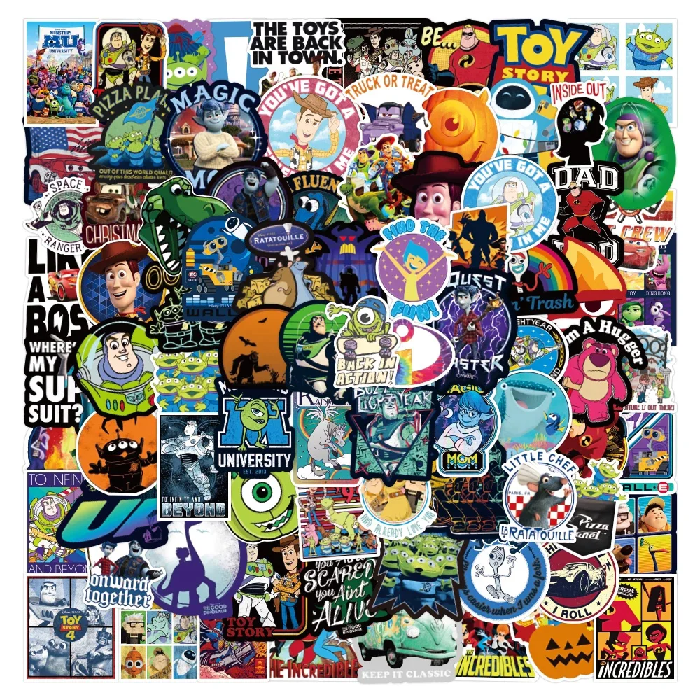 10/30/50/100Pcs Disney Toy Story Cartoon Stickers Decalcomanie Giocattolo Scrapbook Bagagli Laptop Phone Bike Fridge Impermeabile Kids Sticker