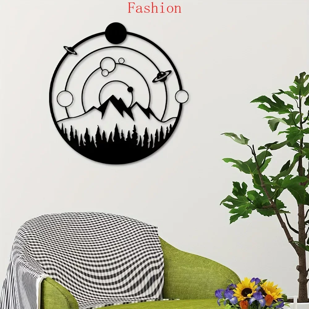 

Modern Metal Home Decoration Wall Hanging Decor Art Planets Mountains Home Office Decor Holiday Birthday Parties Wall Decorat
